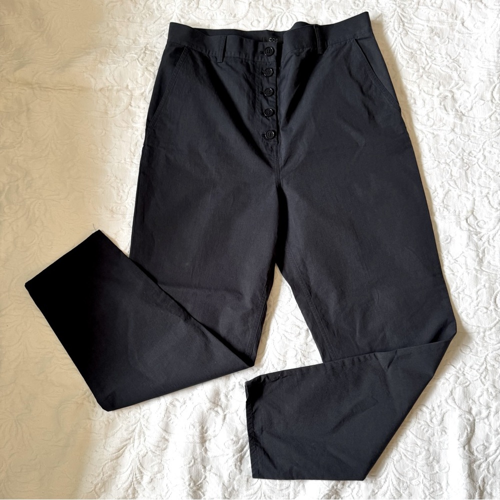 COS Dark Blue/Navy High-Waisted Pants